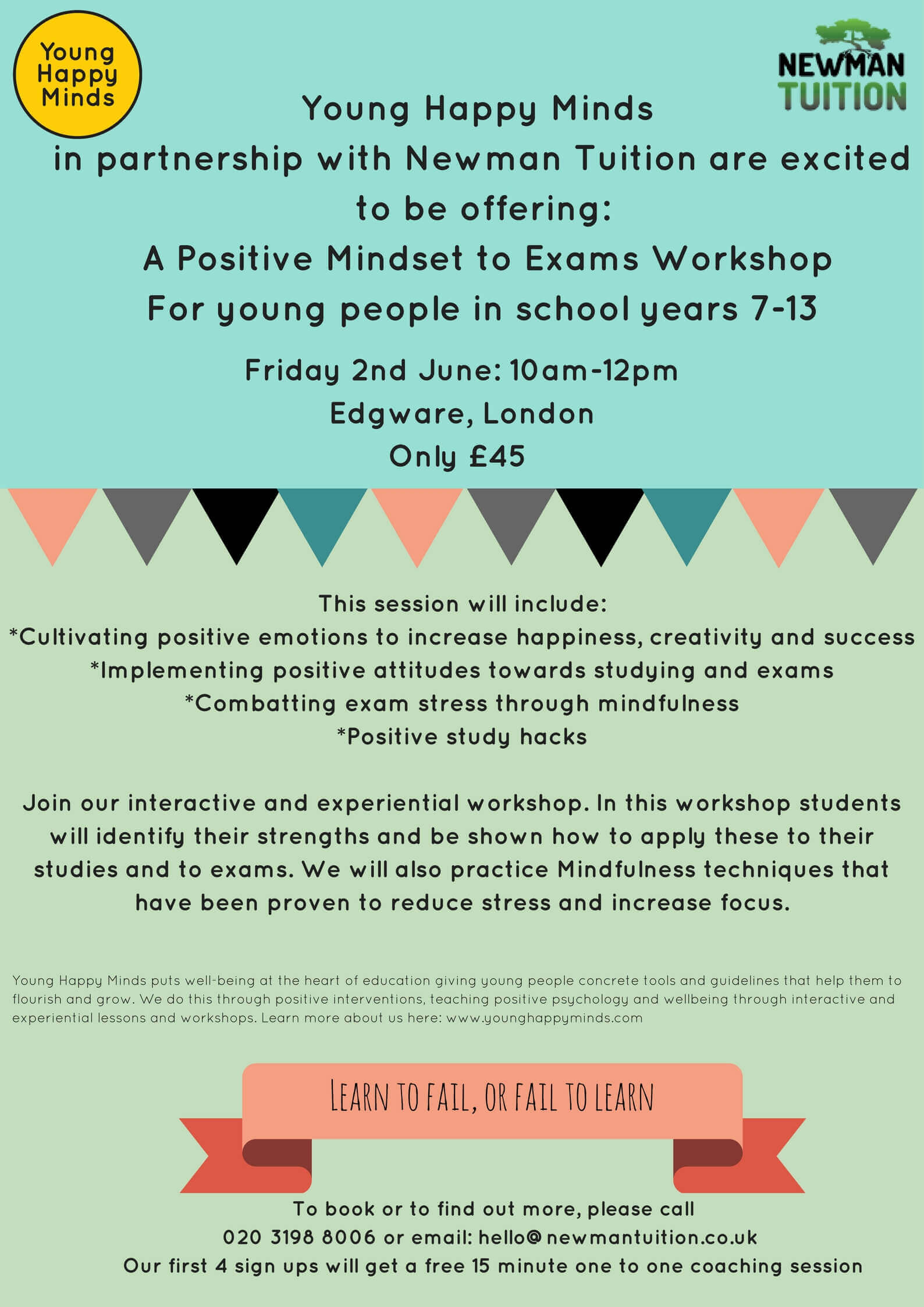 banner for positive mindset workshop