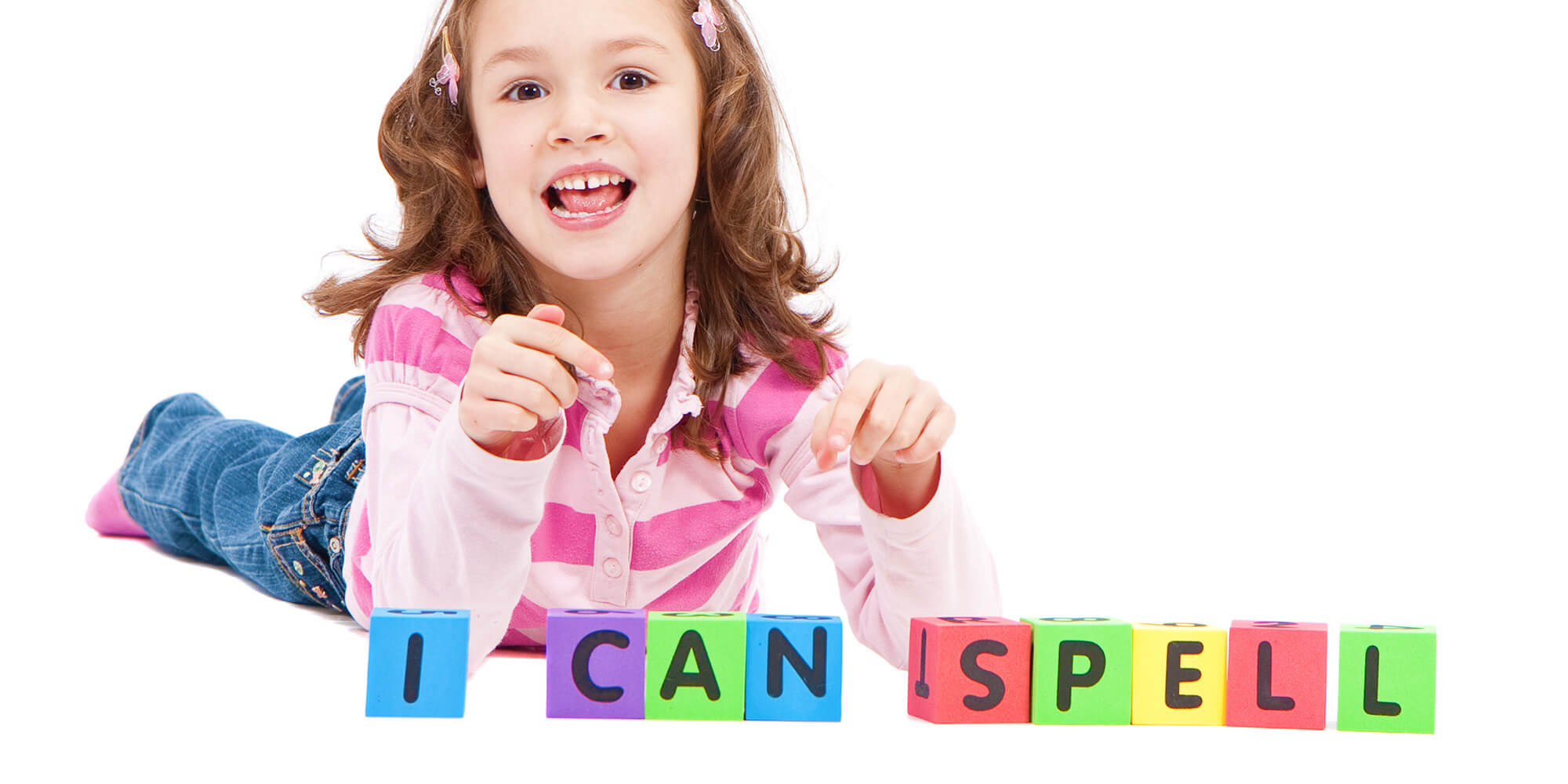 picture of girl with spelling I can spell