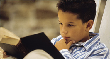picture of a boy reading