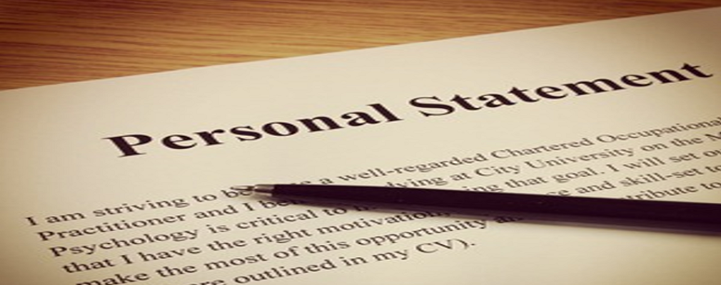 picture of a piece of paper written personal statement