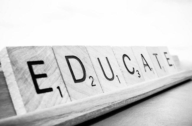 image showing the word educate