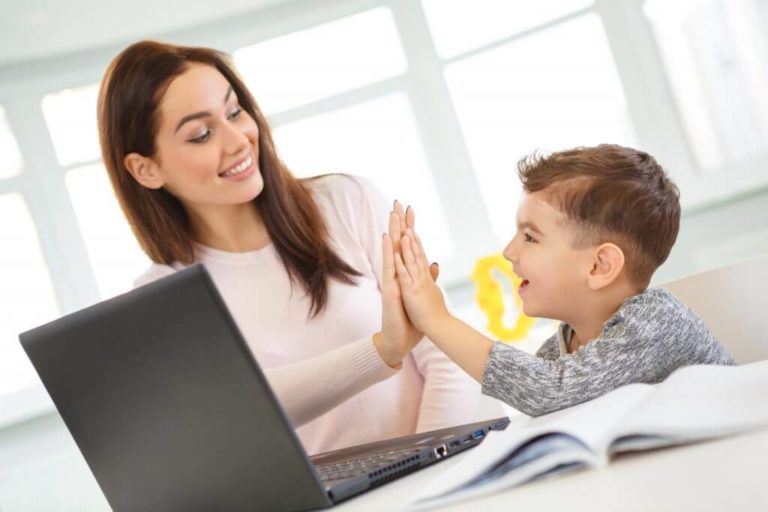 picture of a woman commemorating with a boy