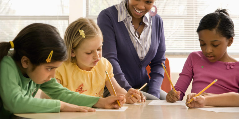 picture of children studying