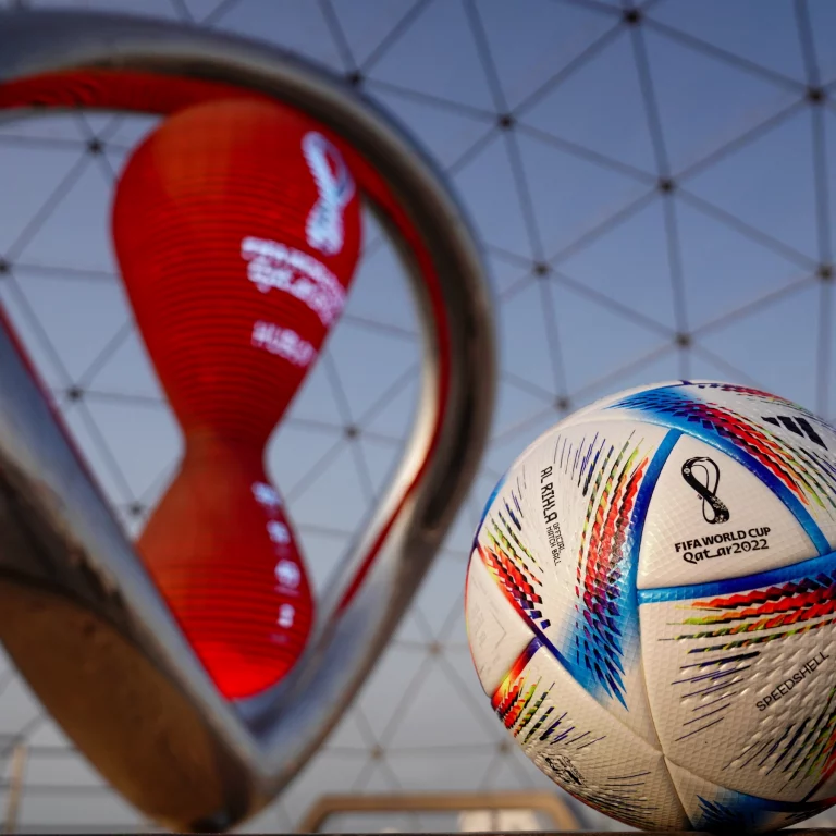 Football with Qatar Emblem